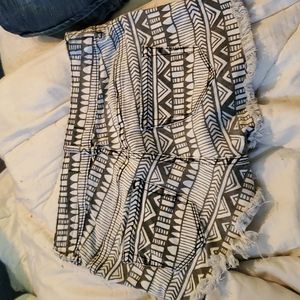 High rise shorts. Sz 0, Grey